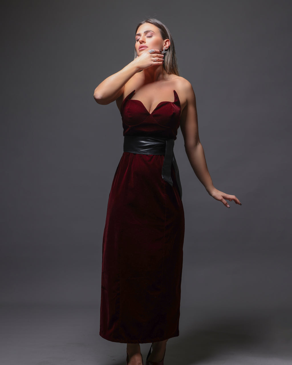 Velvet Burgundy Dress
