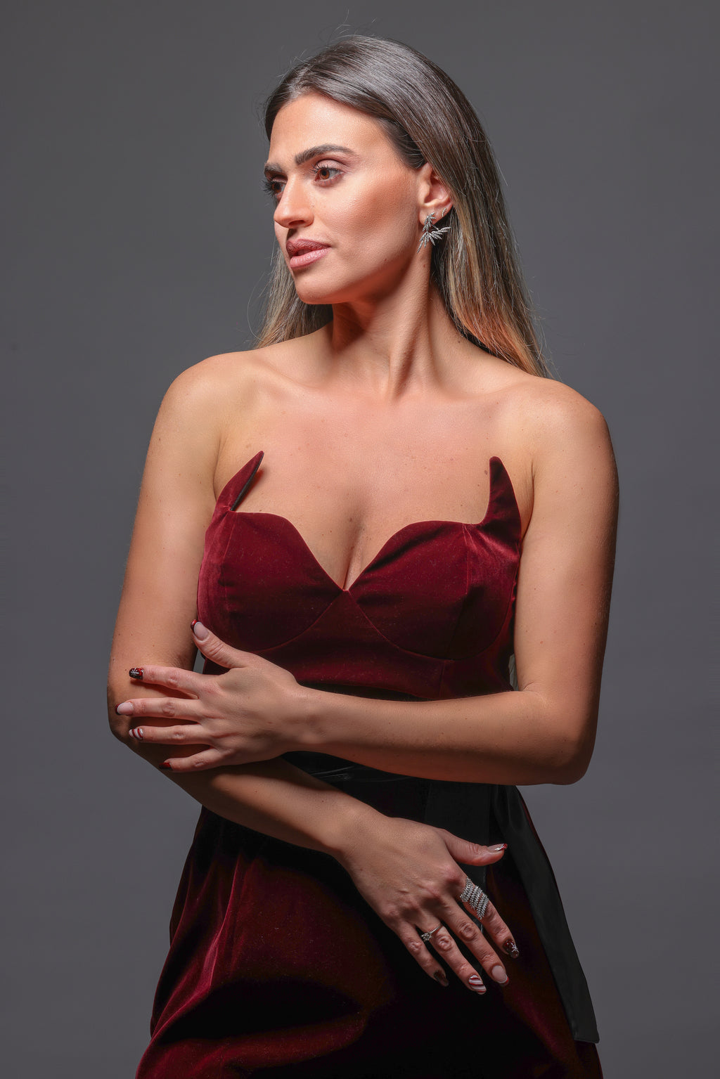 Velvet Burgundy Dress