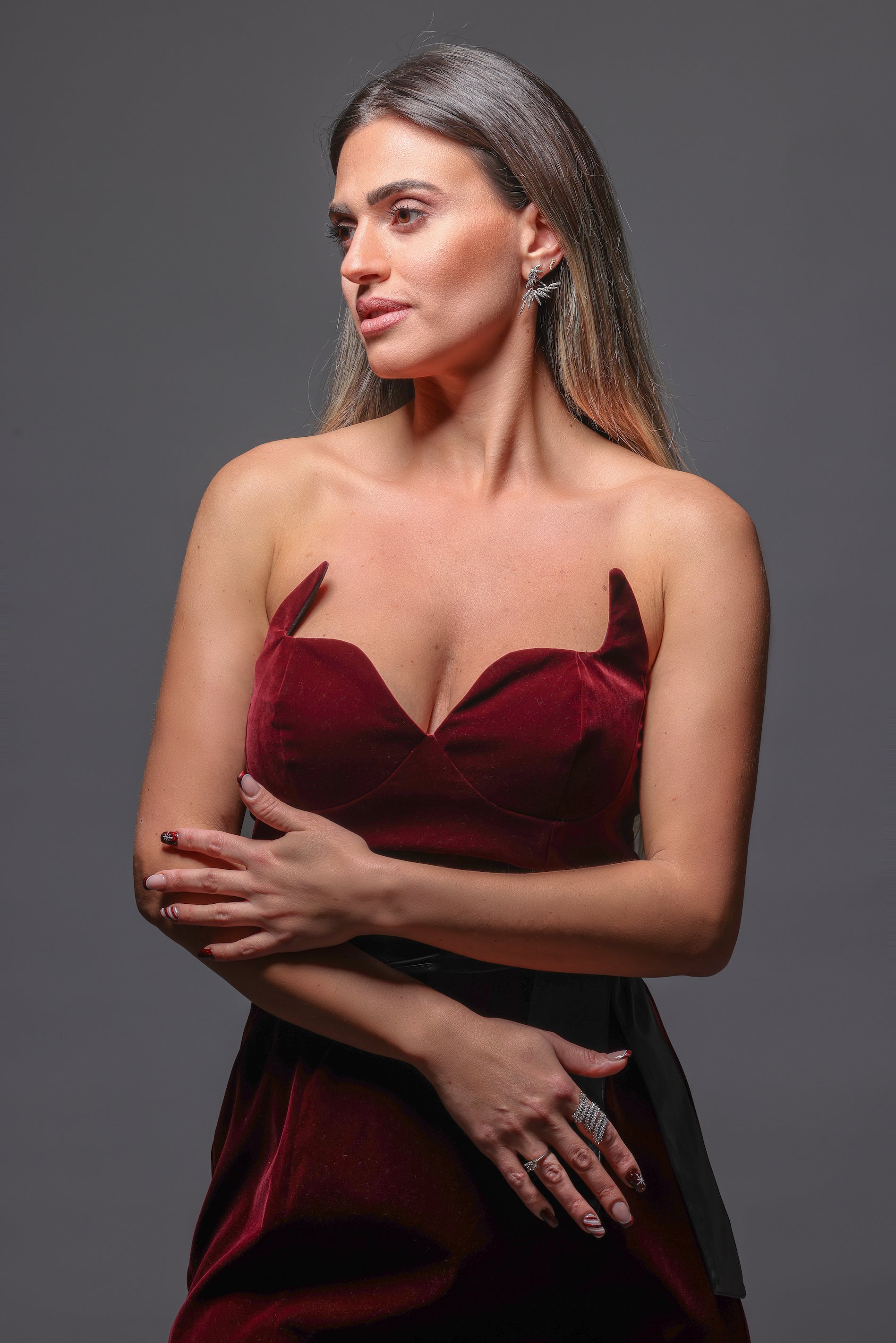 Velvet Burgundy Dress