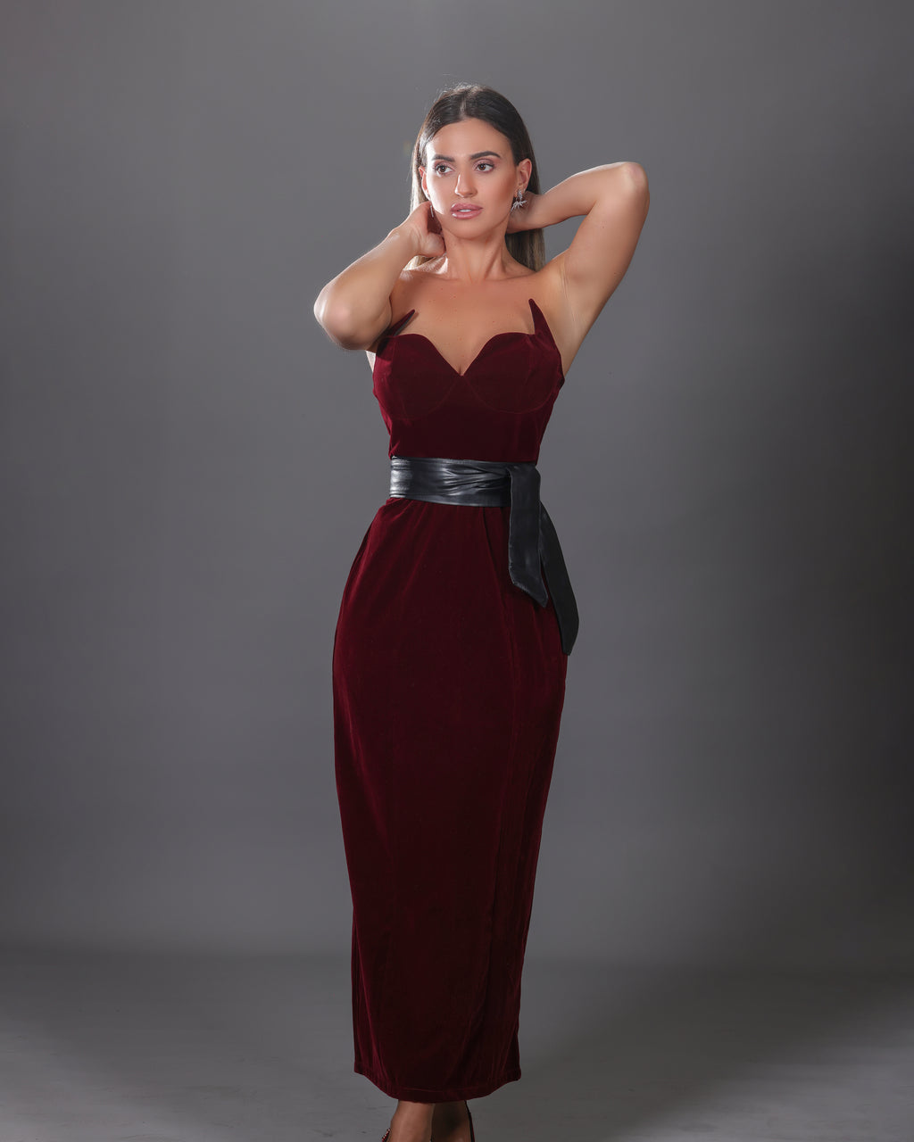 Velvet Burgundy Dress